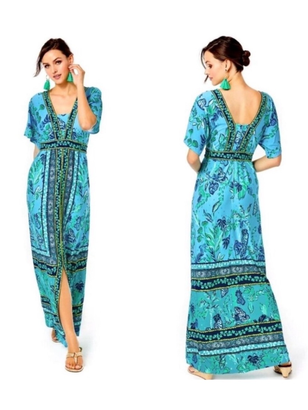 Lilly Pulitzer Ilia Elbow Sleeve Maxi Dress
